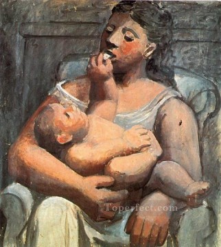 パブロ・ピカソ Painting - 母と子 1907年 パブロ・ピカソ